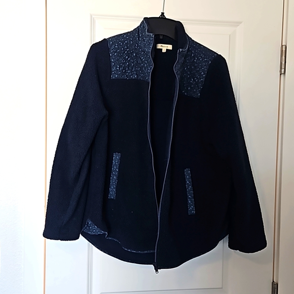 Madewell Fleece and Ditzy Floral Zip Up